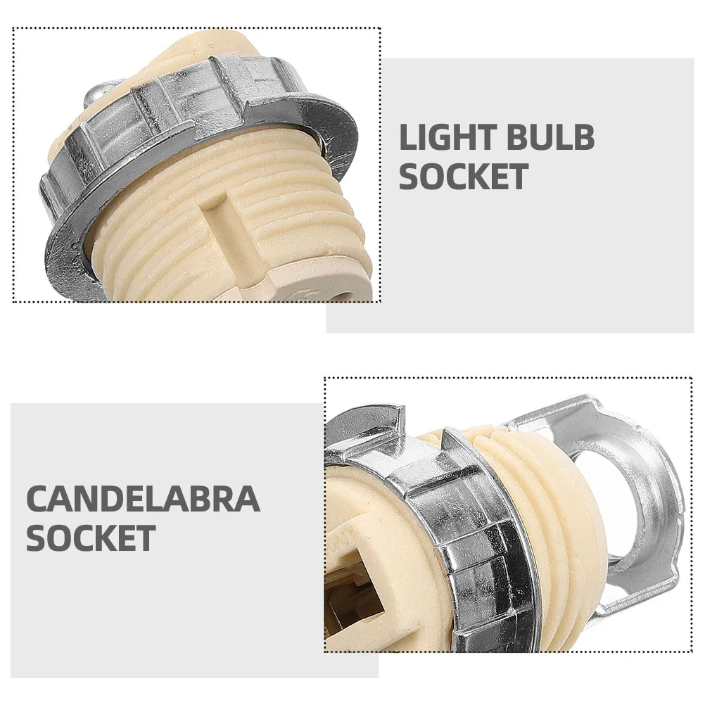 

2 Pcs G9 Ceramic Lamp Base Light Bulb Holder Screw Fitting Socket Sockets for Halogen Replacement