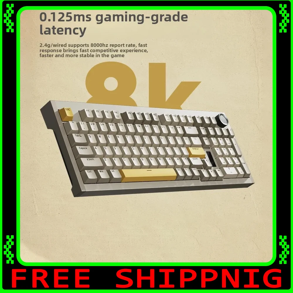 SKN Pixiu 96Ultra Wireless Mechanical Keyboard Tri-mode Dual 8K Aluminium Alloy E-sports Keyboard Gasket Bottomless Shell Custom