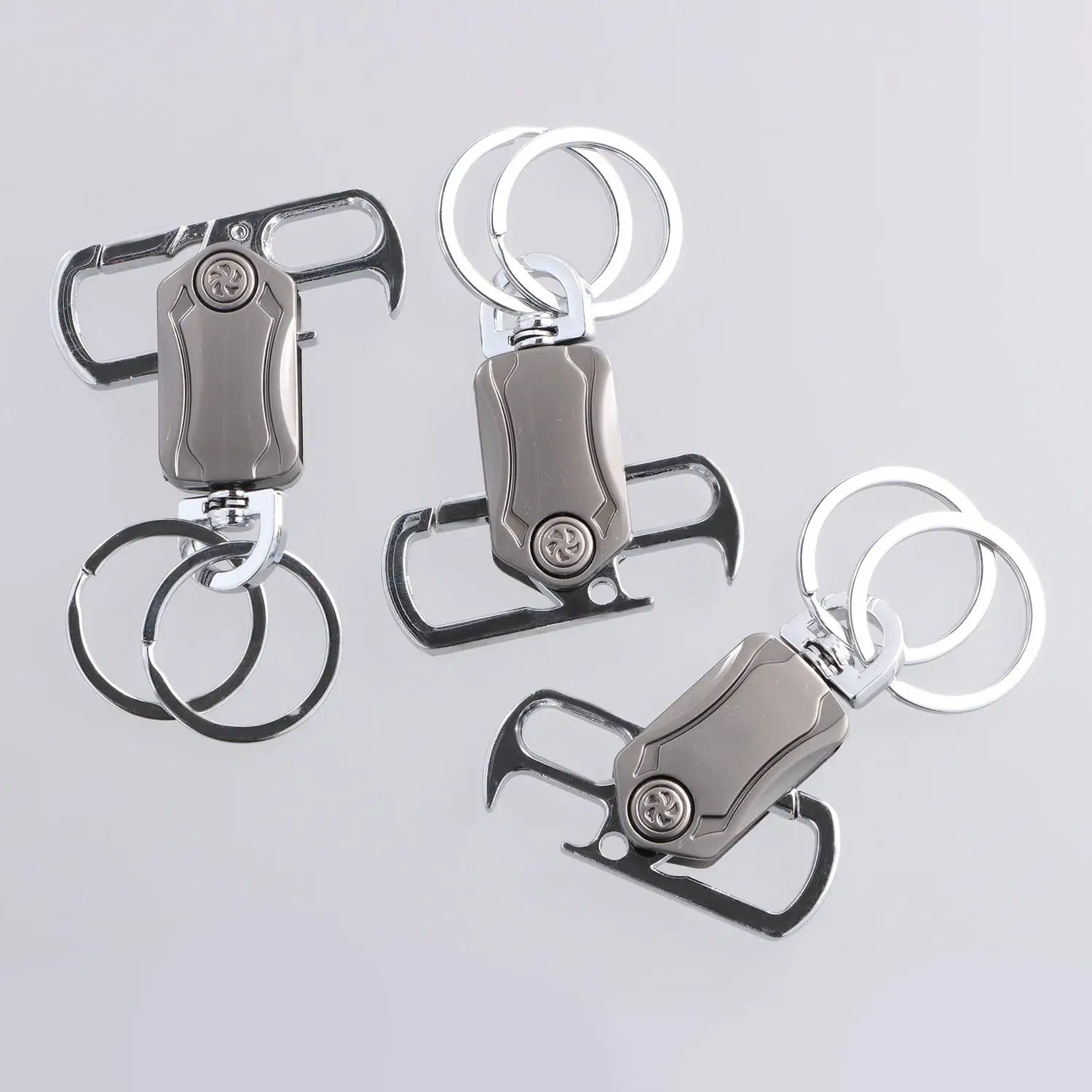 1PC Multifunctional Tool Keychain Metal Fashion Keyring Bottle Opener Mobile Phone Bracket Release Express Key Ring Pendant Gift