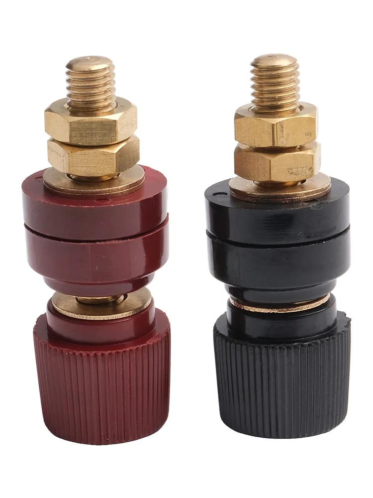 Brass 300A Binding Posts with M10 Thread for Safe For Welding Machine Operations and Generator Use Insulated Design