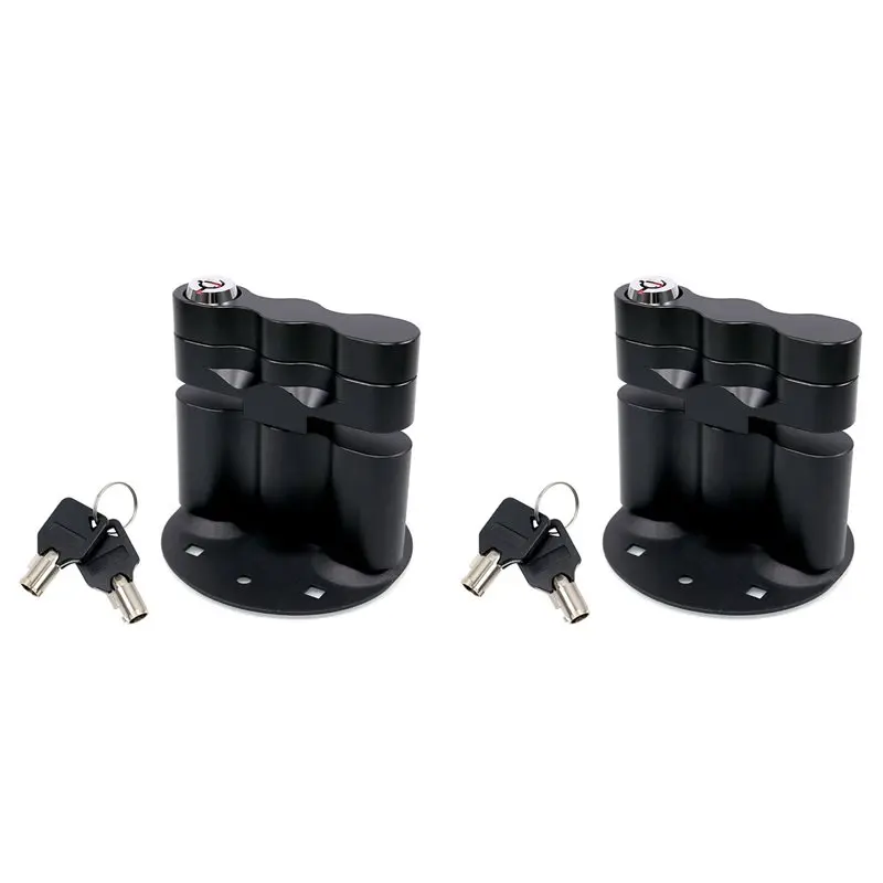 ABFU-2X Pack Mount Lock, Locking Pack Mount With Backing Plate Base And 4 Keys, For Fuel Pack, Water Container, Storage Box