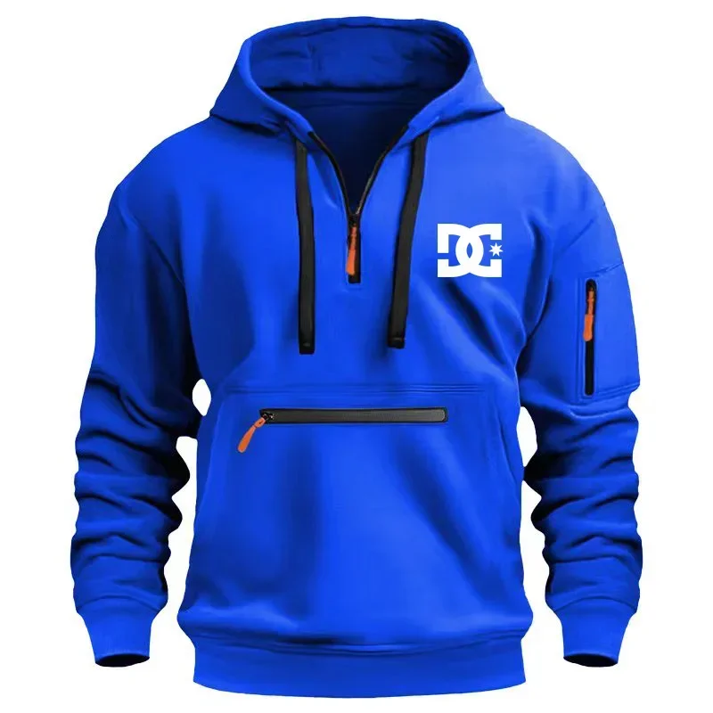 

2024 new spring Autumn men S hooded thermal jacket multi-sleeved zipper sweater hooded thermal jacket