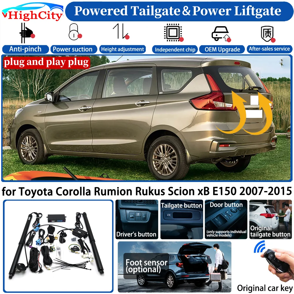 for Toyota Corolla Rumion Rukus Scion xB E150 2007-2015 Automatic Smart Powered Tailgate Power Liftgate System Trunk Lift Kit