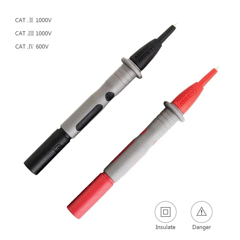 Multimeter-Messleitungen, Kabelsonde, sichere Spitze, Kabelsatz, Messleitungssatz, Krokodilklemme, Testhaken, Multimeterleitungen, Kit für die hintere Sonde – Detail 13