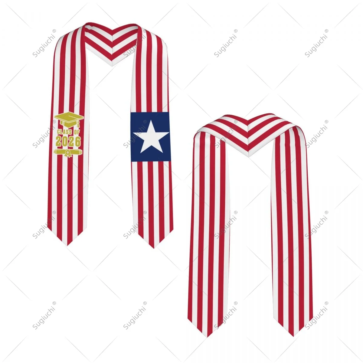 

Liberia Flag Class Of 2026 Graduation Stole Sash Scarf For International Students Proud Ceremony Adult Unisex