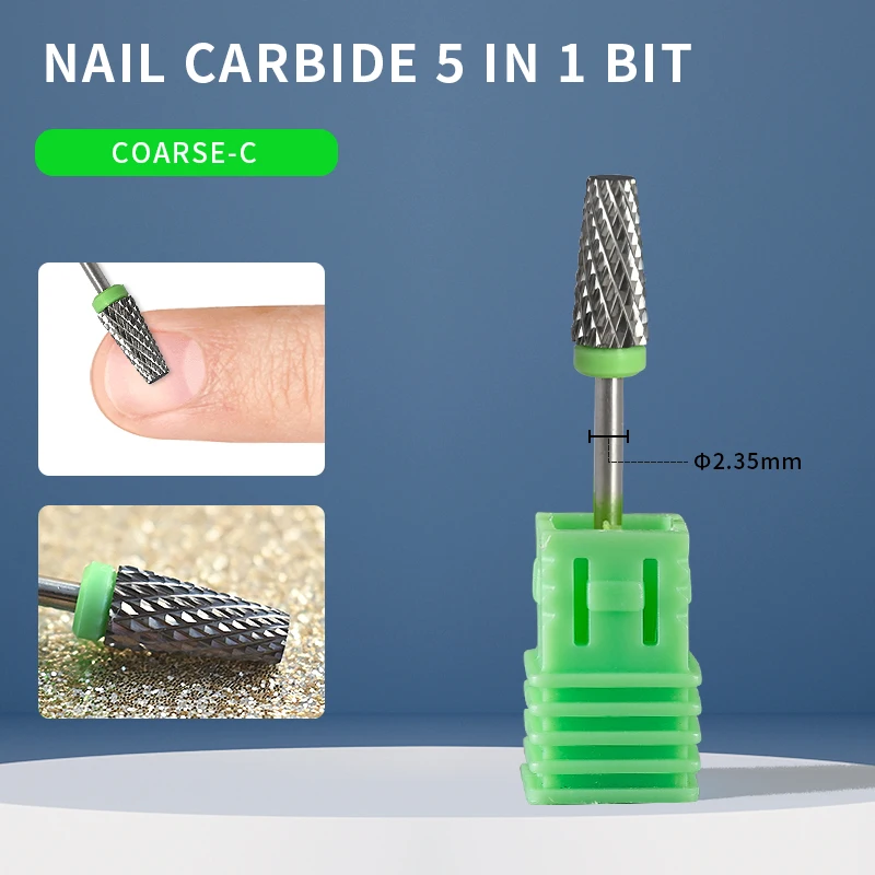 Wolfraamcarbide Elektrische Nagelboren, Nagelcarbide Bit, 3/32 "Schacht Taps Toelopende Bar, Professionele Manicure Pedicure Tool