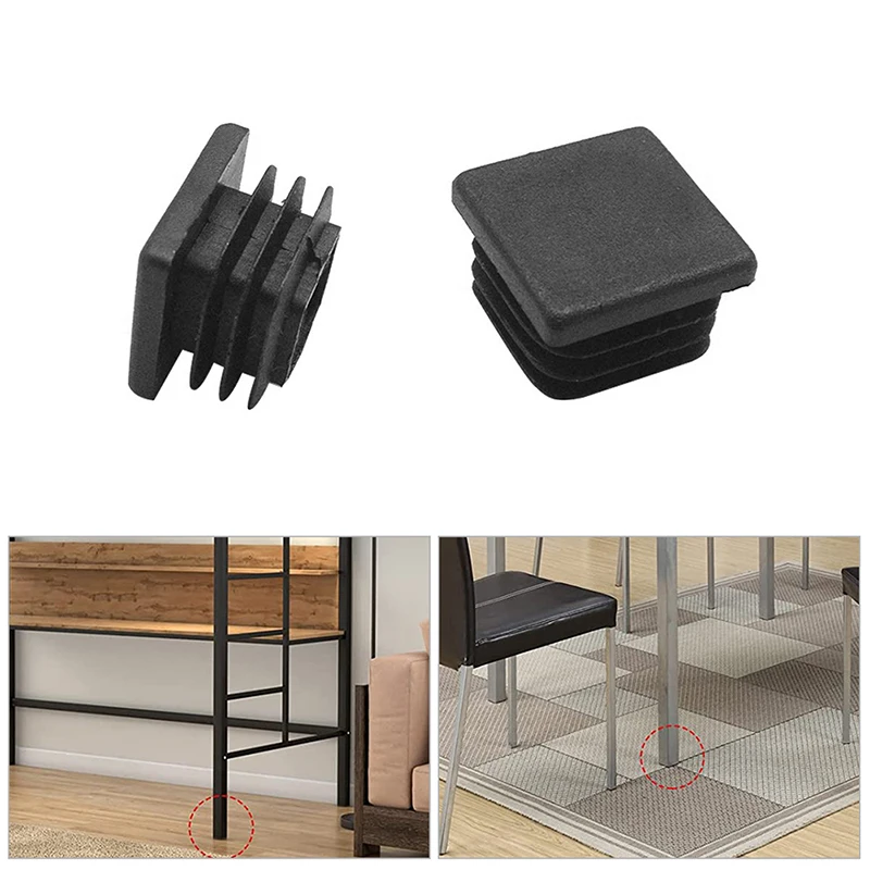 5/10pcs Square Plastic Plug Tubing Pipe End Caps Furniture Bottom Bar Stool Glides Inserts Fence Plugs Fitness Equipment Cover