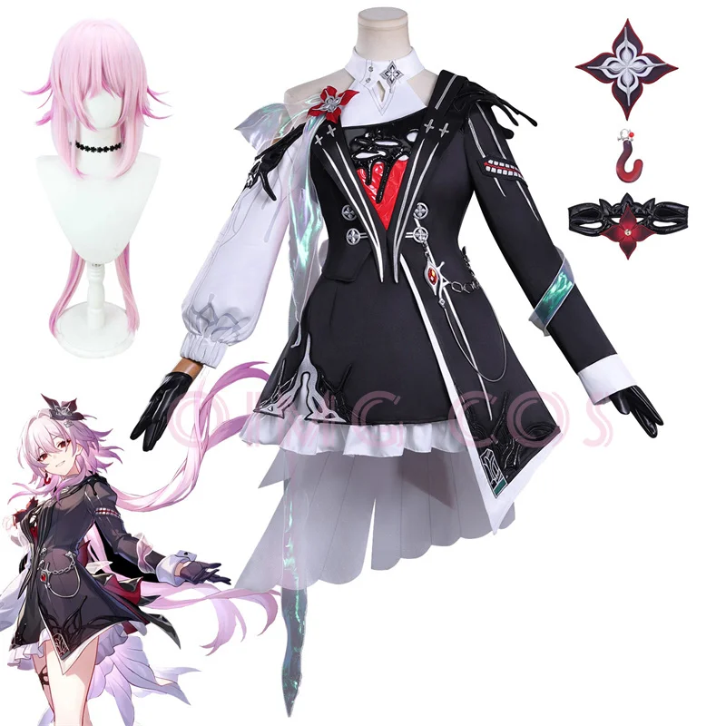 

Honkai Star Rail Evernight Cosplay Costume March 7th Uniform Wig Chinese Halloween for Women Costumes Game