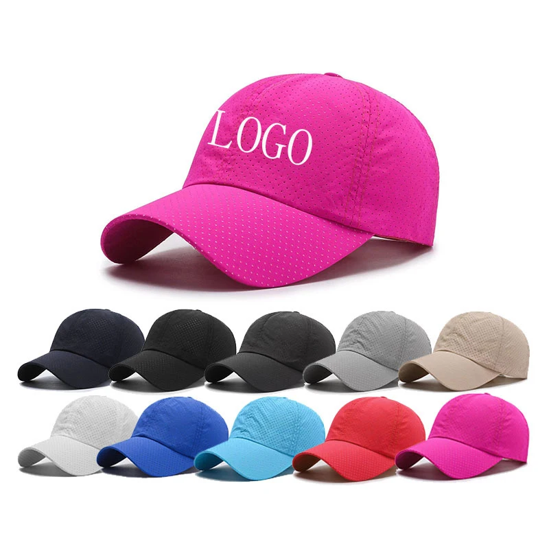 Custom Print Logo Mesh Quick-dry Baseball Cap Unisex Summer Thin Dad Hats Outdoor Sun Hat Running For Sport Hiking Camping