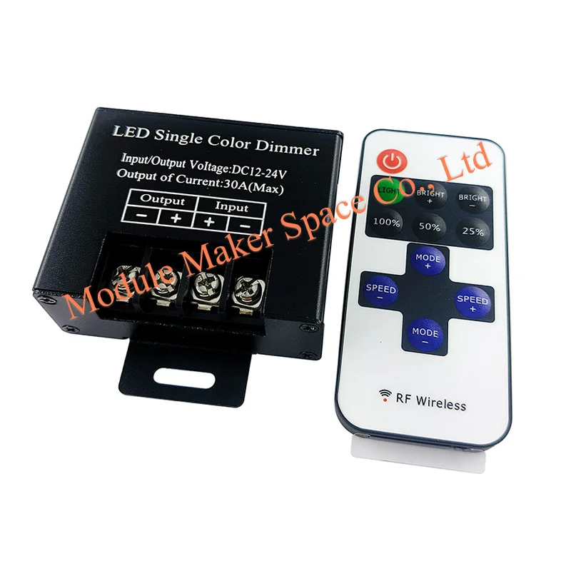 11 Keys RF Remote Controller Dimmer for Single Color LED Strip Adjustable Brightness, for Cabinet Lighting and Illuminated Signs