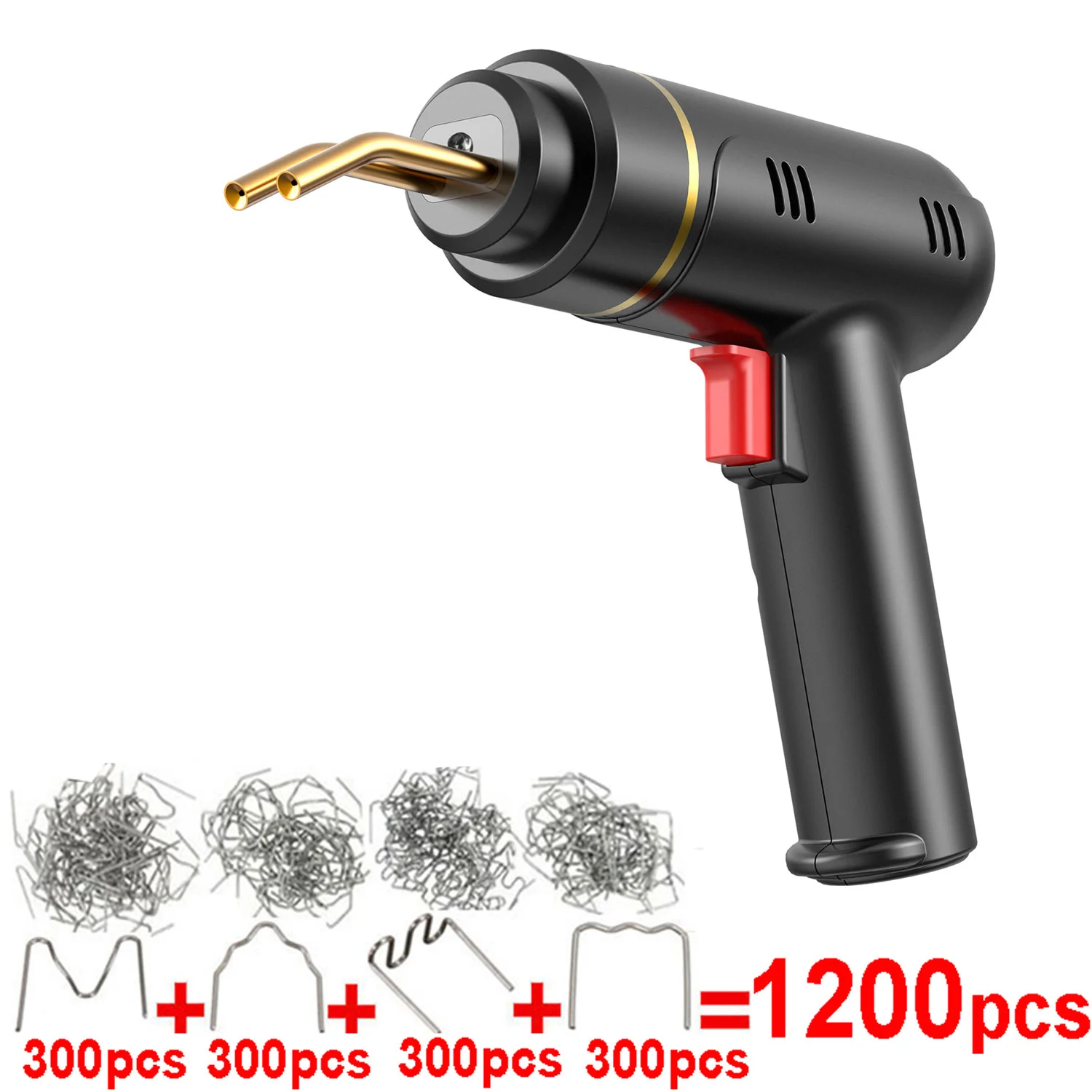 200W bezprzewodowy pistolet do spawania tworzyw sztucznych zestaw do spawania tworzyw sztucznych 400/1200 sztuk gorący zszywacz USB akumulator zestaw naprawczy zderzaka do większości plastików