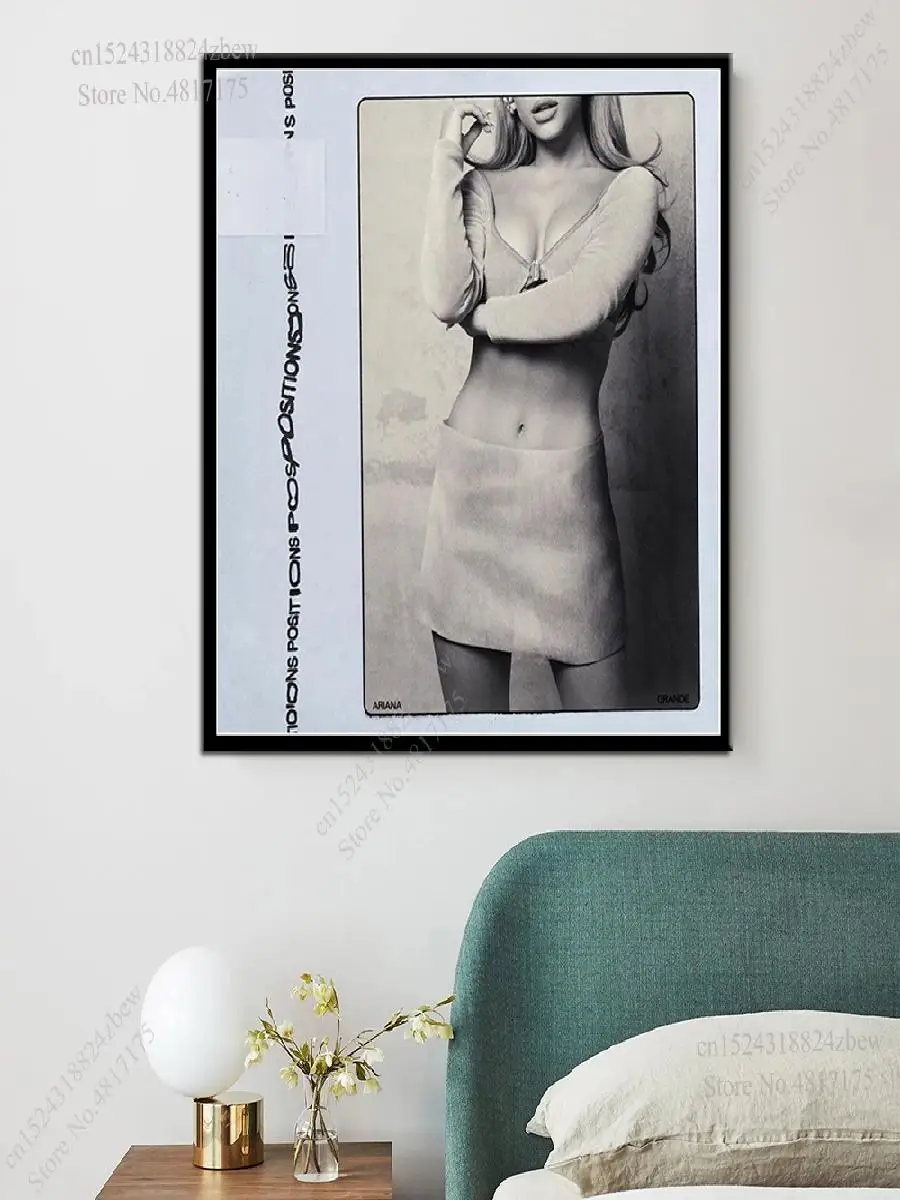 أريانا غراندي-Thank U الألبوم التالي ملصق قماش ، موسيقى المغني ، مطبوعات فنية جدارية ، ديكور منزلي #2