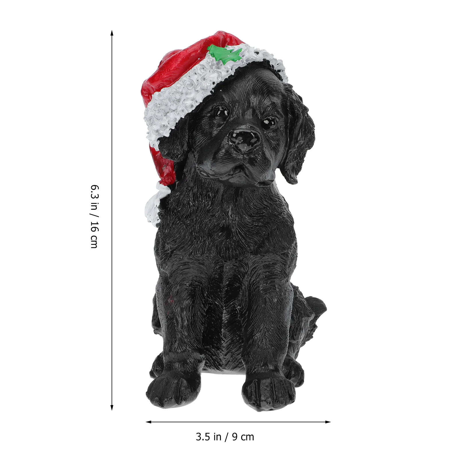 Santa Hat Dog Puppy Figurine Toys Resin Decoration Micro Landscape Mini Adornment Xmas Ornament Decorate