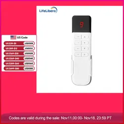 LifeLibero Handheld Rf433 Remote Controller For Electronic Smart Curtains Motor Roller Blinds Tuya Smart Life APP Control Home