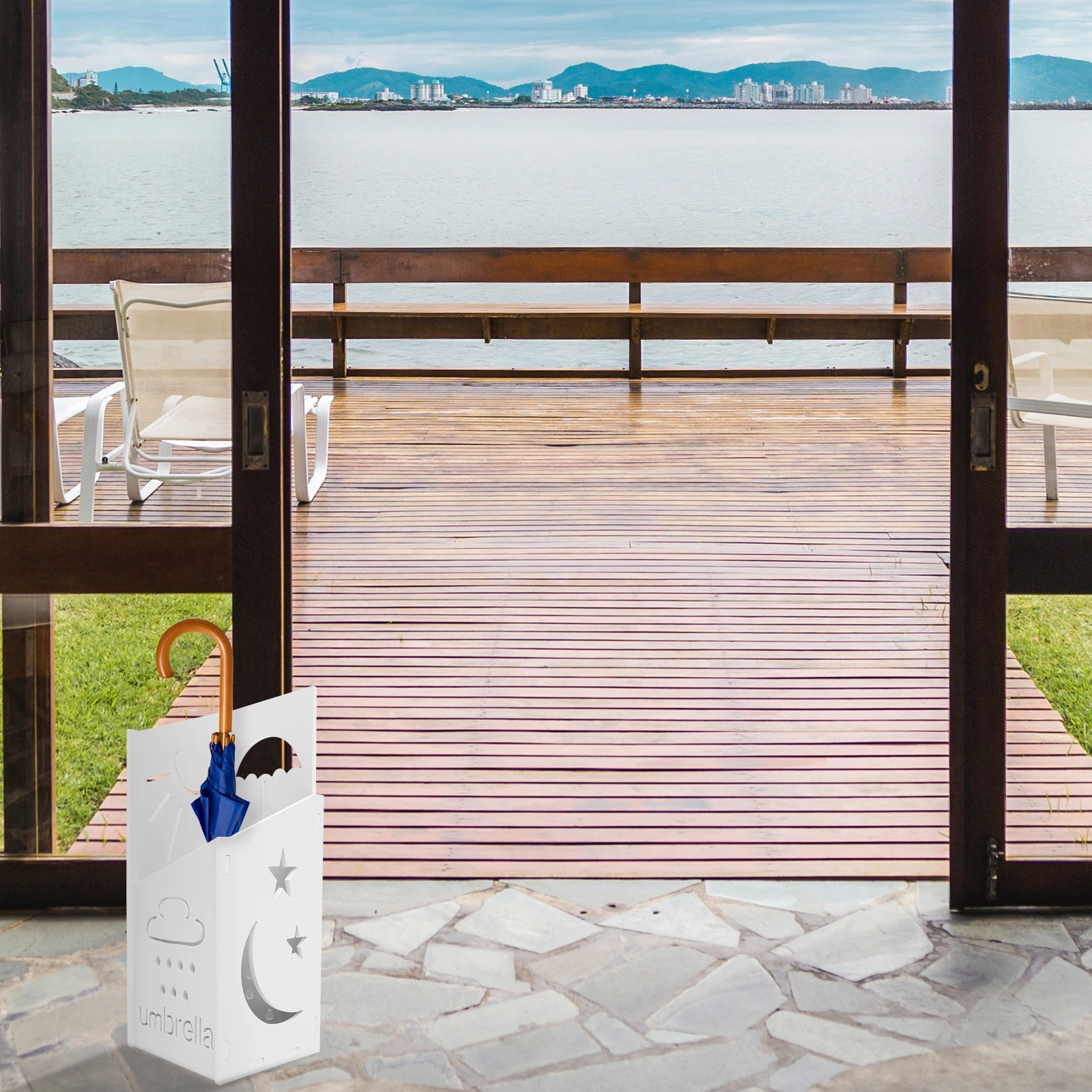 

Umbrella Stand Umbrella Holder Stable Decorative Organizer for Long and Folding Umbrellas Indoor Entryway Storage Rack