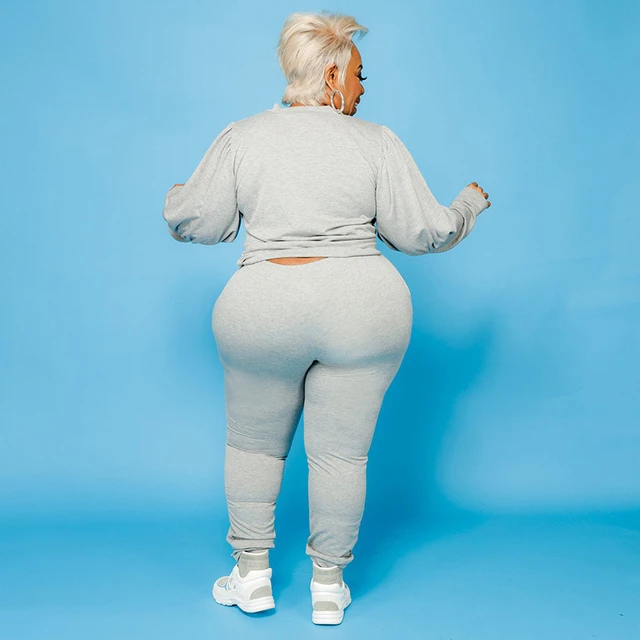 Plus Size Clothing 5xl Two Piece Outfits Women Sweatsuit Stretch Top Sweatpants Leggings Jogger Tracksuit Wholesale Dropshipping Pant Sets AliExpress