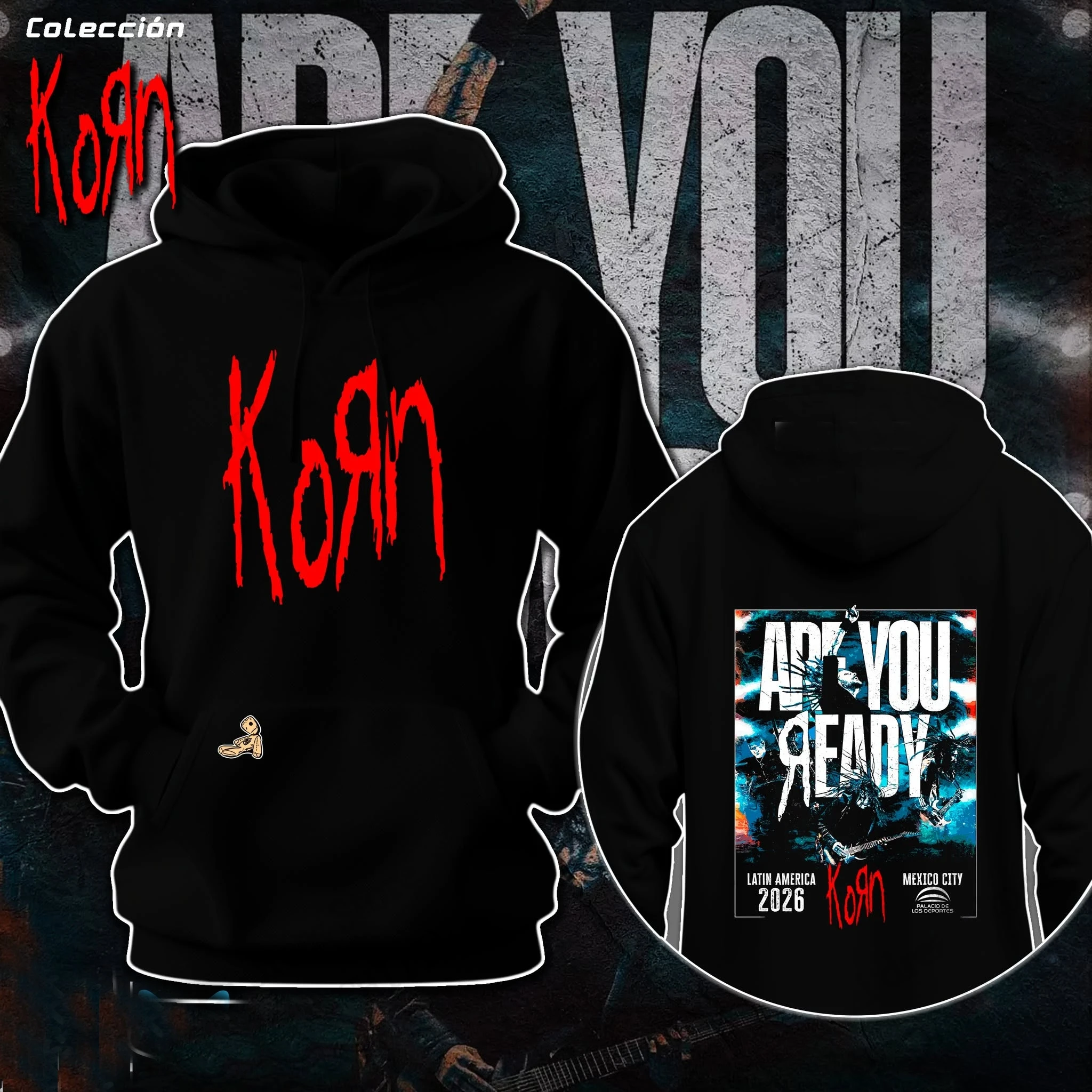 Hip Hop Hoodie Sweatshirt Korn Rock Band Tour 2026 3d Print Hoodie Men Women Fashion Brand Tracksuit Mens Clothing Designer Coat