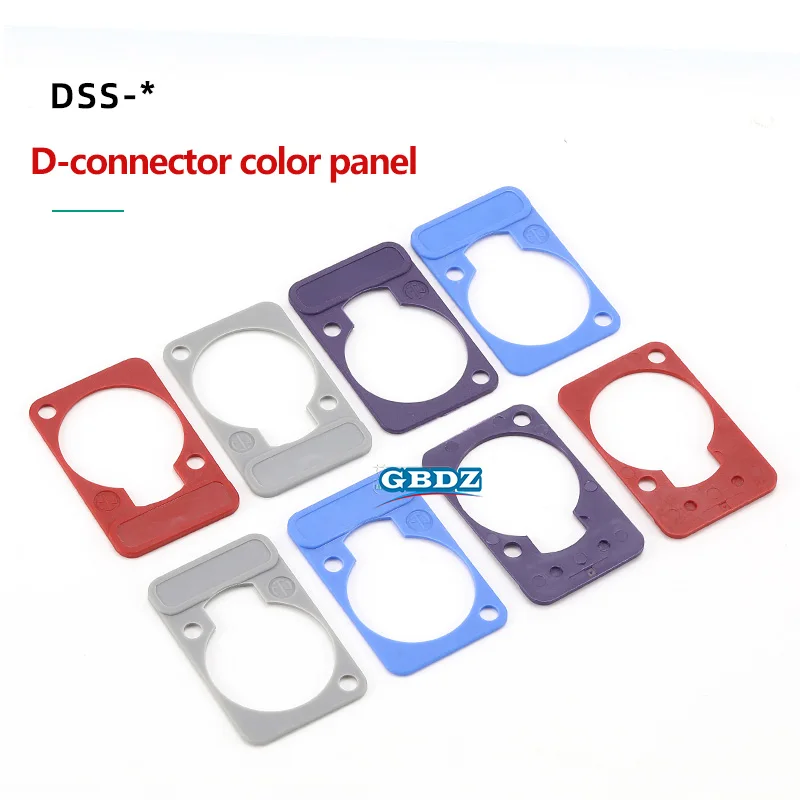 1-50 PCS D-type Socke Connector Color Plastic Panel For XLR  D Series Male And Female Socket DSS Card Label Gasket