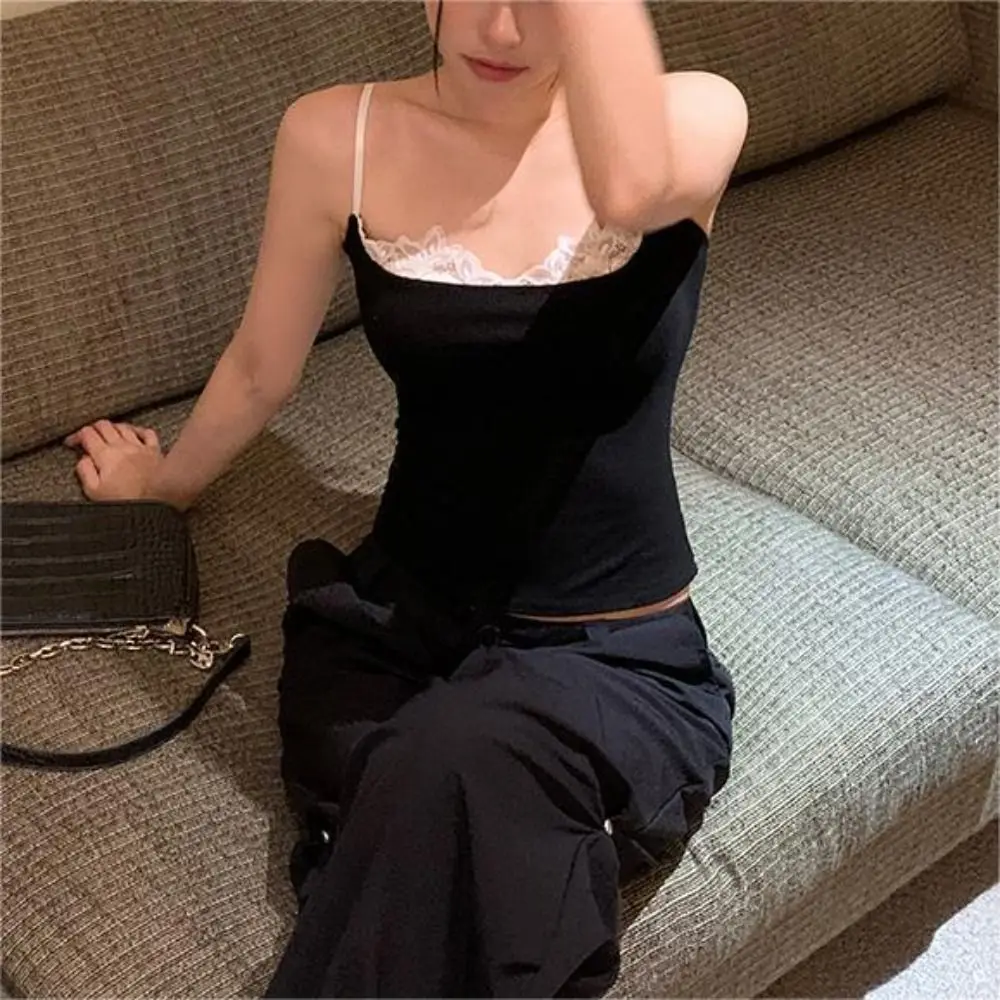 Fashion Lace Camisole Slim INS Hip Hop Summer Tube Top Niche Hot Girl Tops