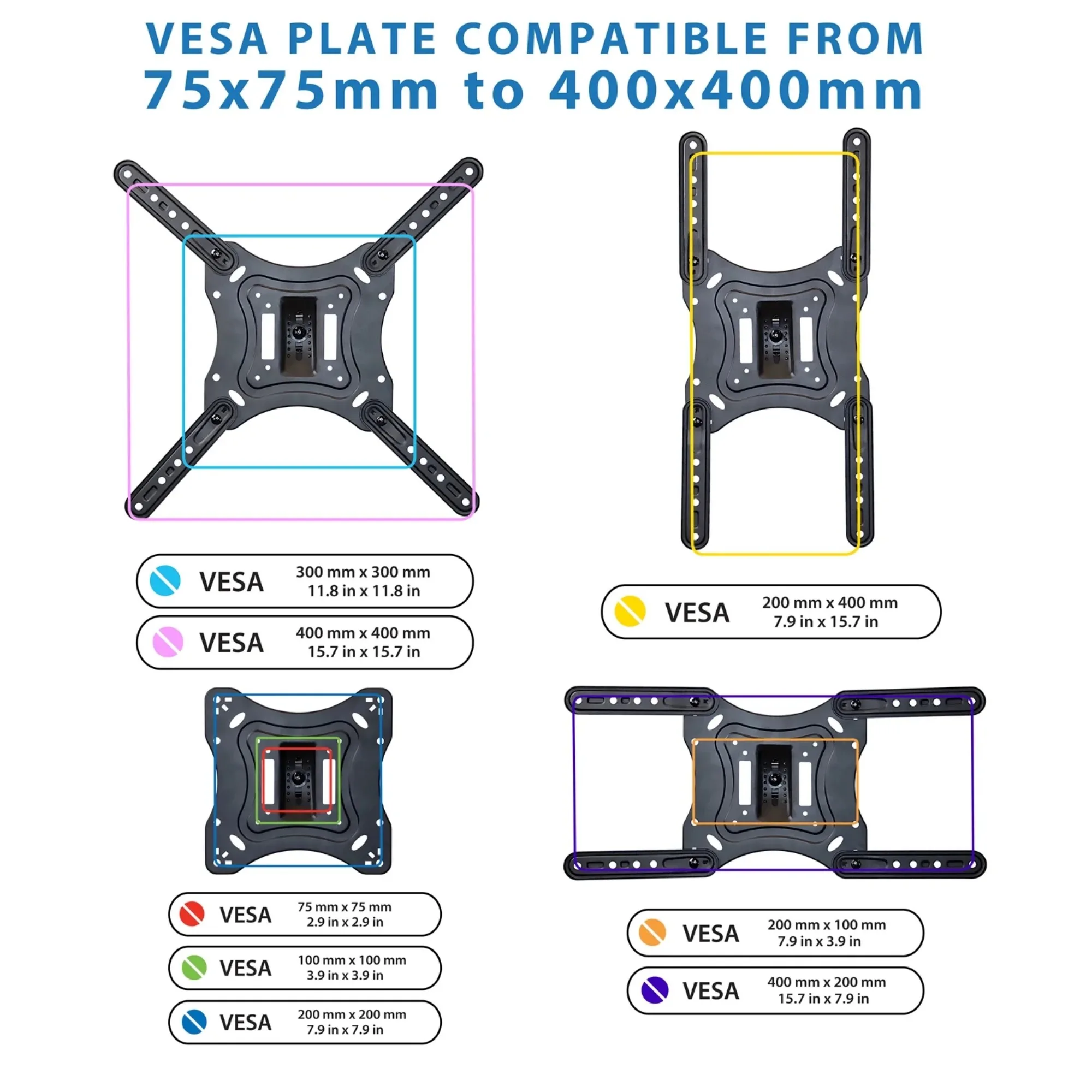 حامل تلفزيون على الحائط بذراع دوار لأجهزة التلفاز ذات الشاشة المسطحة مقاس 28 بوصة و32 بوصة و40 بوصة و43 بوصة و48 بوصة و50 بوصة و55 بوصة #5