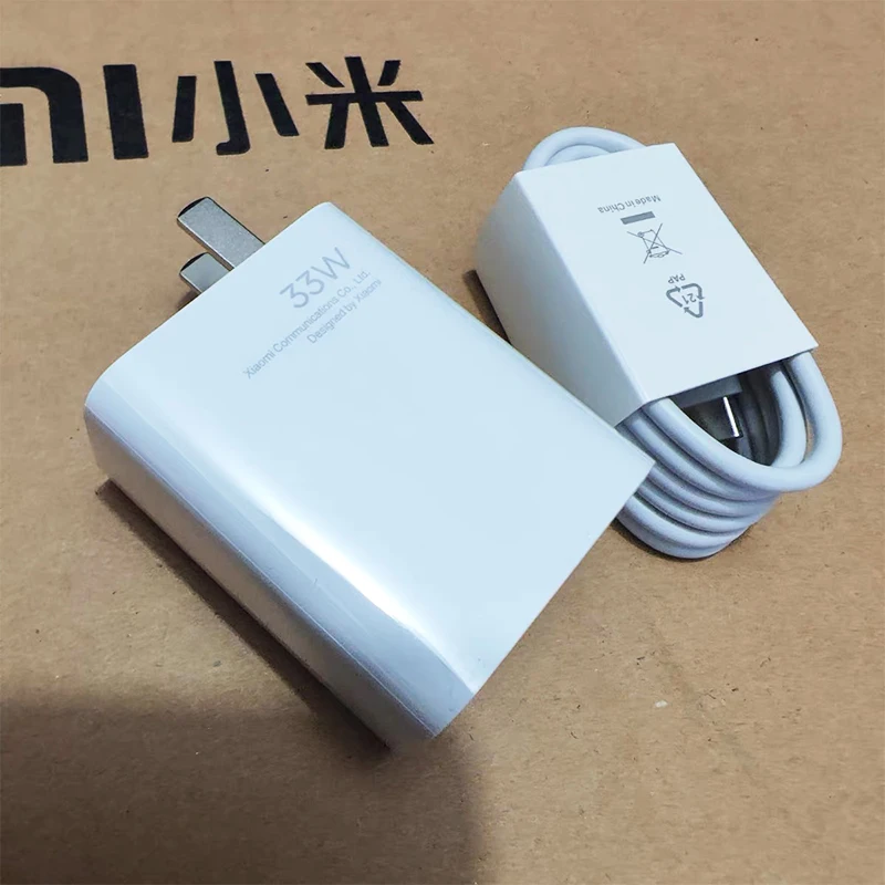 33W Charger Xiaomi Original Turbo Charge EU US Cargador Usb Type C Cable Adapter Redmi Note 13 12 Mi 11 10T Lite Poco F3 X3