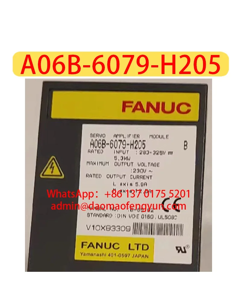 

A06B-6079-H205 Used Drive Servo Amplifier，A06B 6079 H205，Fast shipping