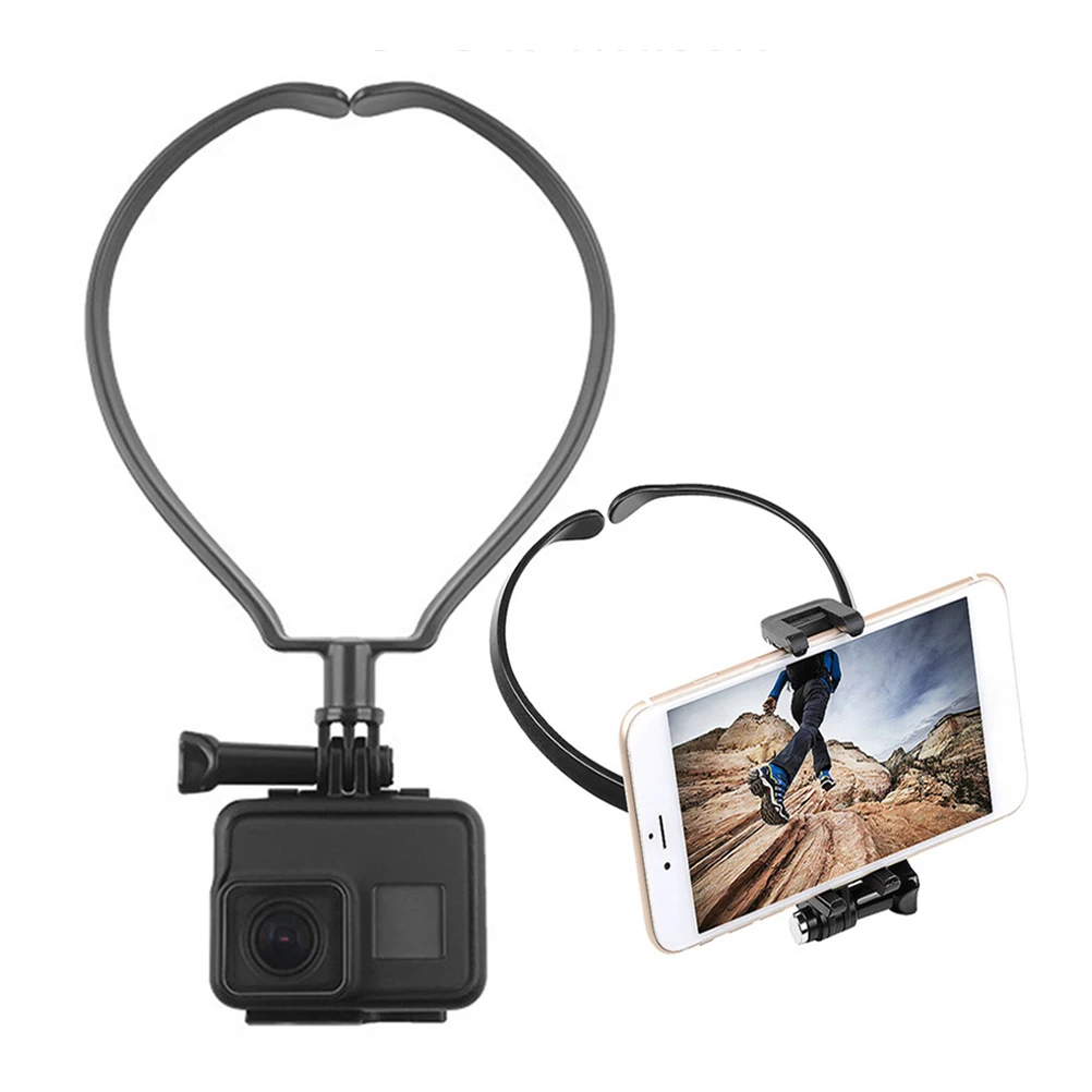 

Neck Hanging Phone Stabilizer Camera Clamp Holder Video Recording Bracket Cell Plastic Adjustable Stable Gifts