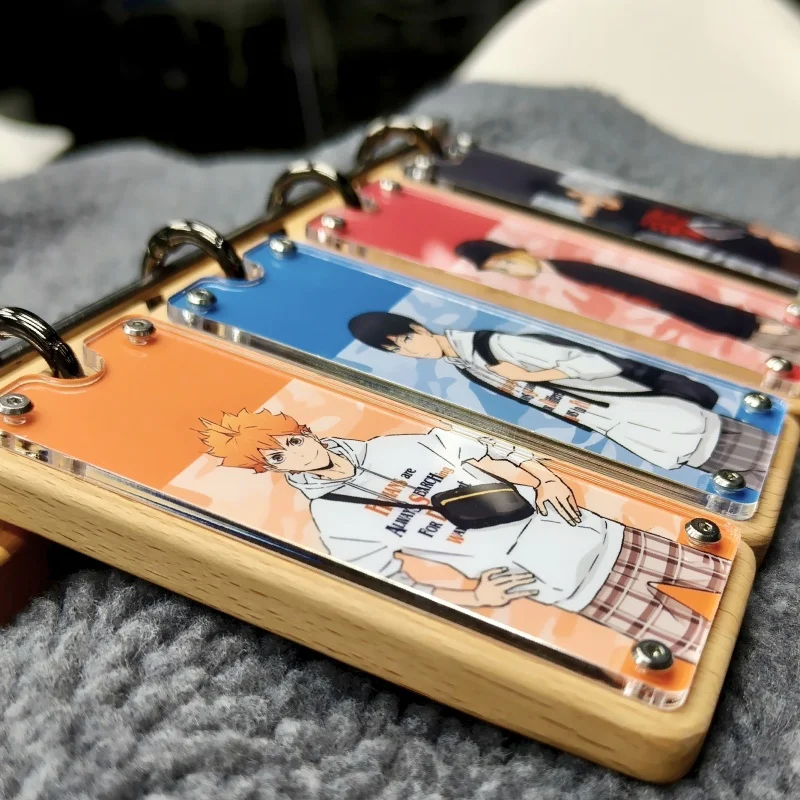 Nouveau Haikyuu!! Porte-clés magnétique en bois massif pour sac, Hinata Shoyo Tobio Kageyama, sacs Anime, pendentifs, collection d'ornements, cadeaux suspendus