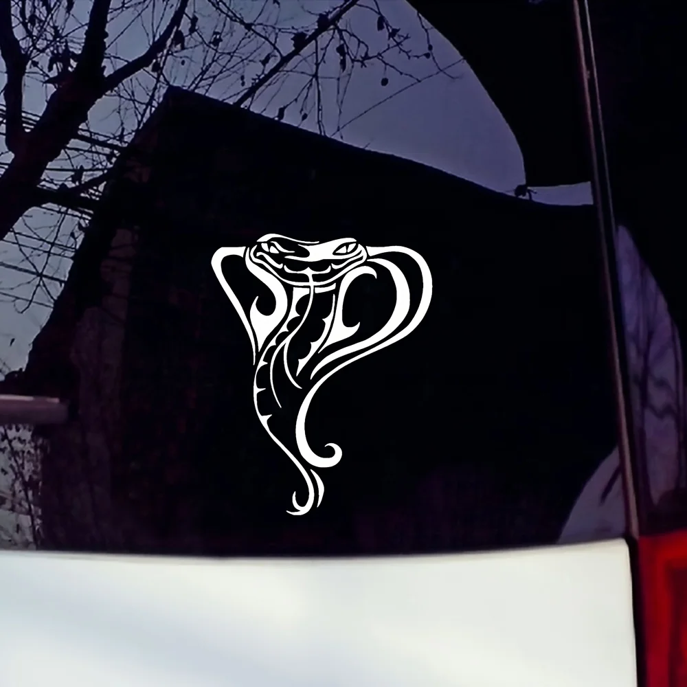 Cobra Snake Car Vinyl Decal Sticker 1pc Removable Art Design Animal Decal for Window Bumper SUV