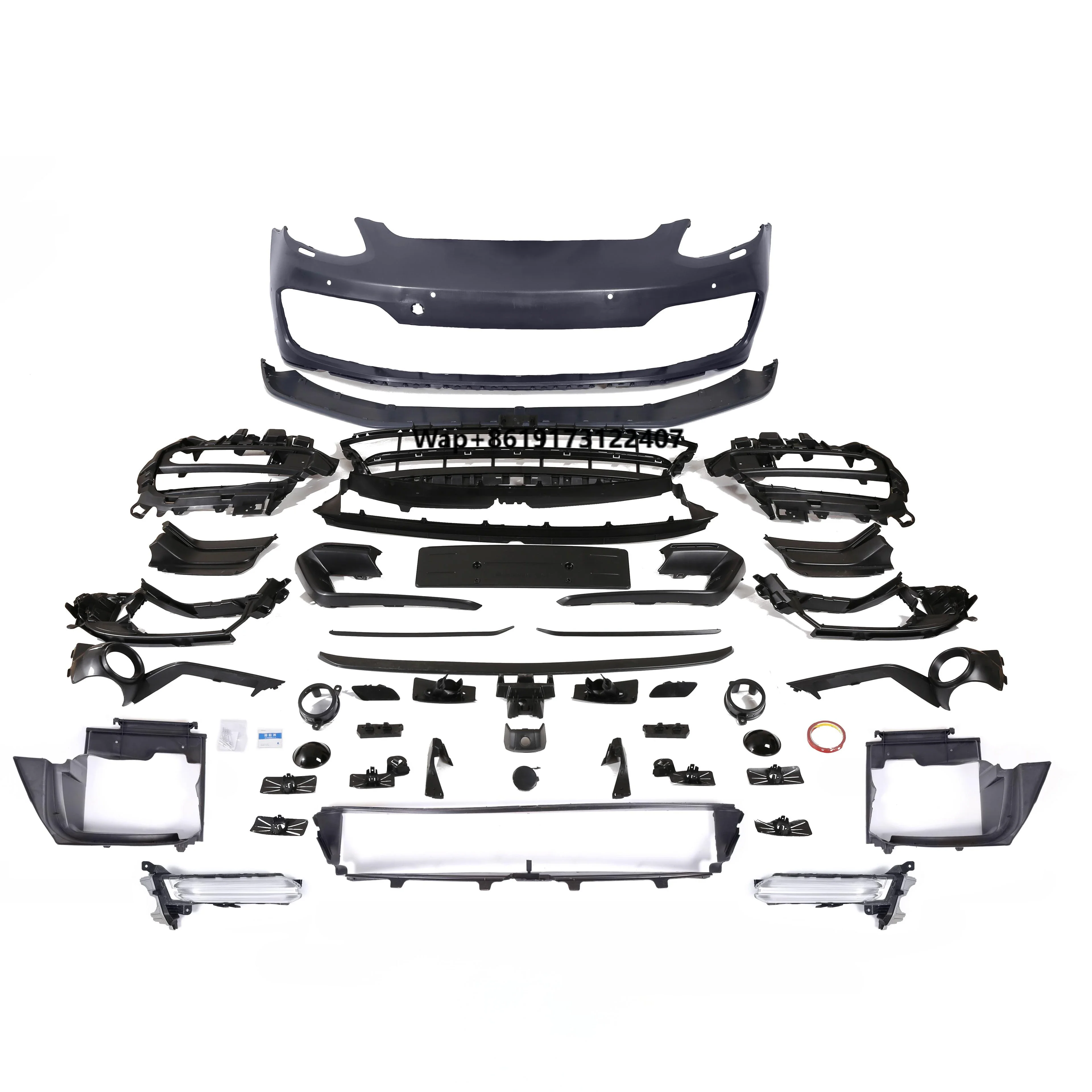 

For 971.1 (2017-2019) New Upgraded GTS/SD Front Bumper Assembly Made of Durable PP Material