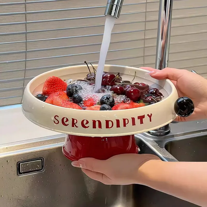 

High Aesthetic Value Fruit Tray Living Room Coffee Table Home Use Drain Basket Vegetable Washing Basin Snack Dry Fruit Plate