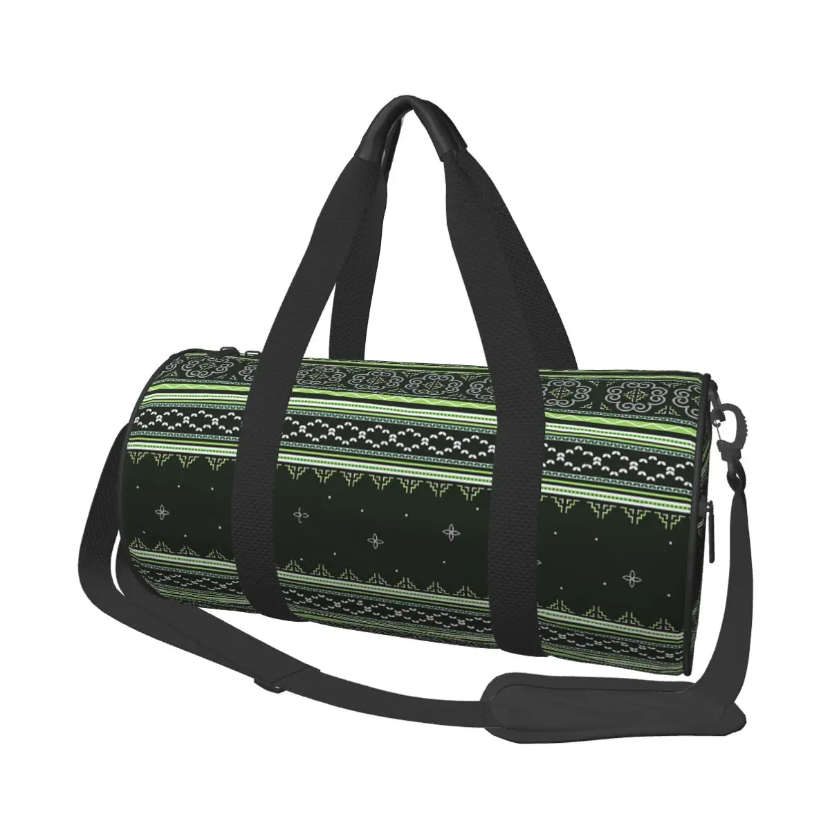 

Green Hmong Winter Wonderland Large Duffle Gym Bag Waterproof Duffle Travel Bags Handbags Fitness bag