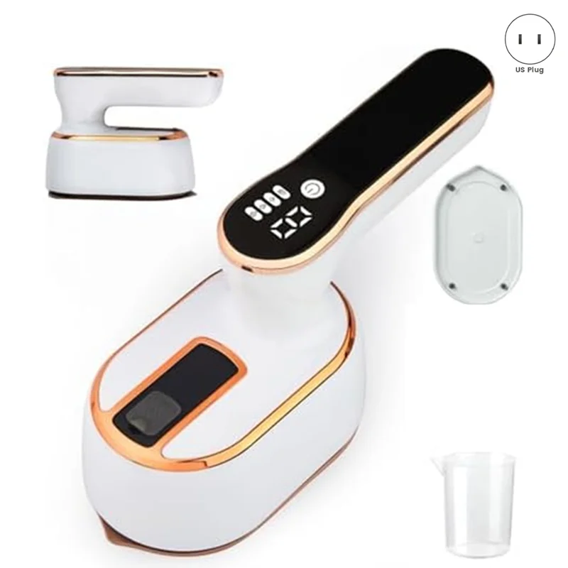 

A86I-1000W Travel Steamer Iron LED Portable Mini Steam Ironing Machine For Clothing Travel Dorm Essentials US Plug