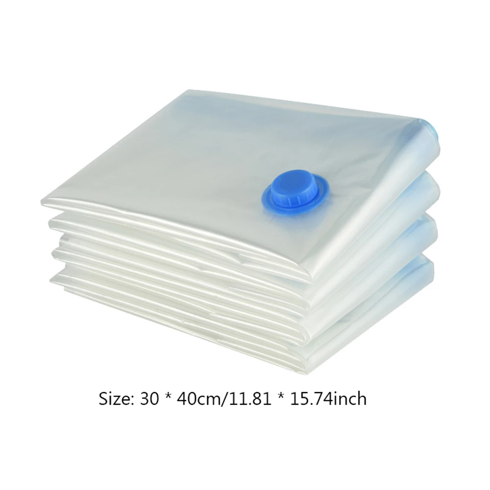 6PCS Vacuum Storage Bags with Pump Transparent Folding Compressed Space Saving Vacuum Bag for Clothes Large Travel Container