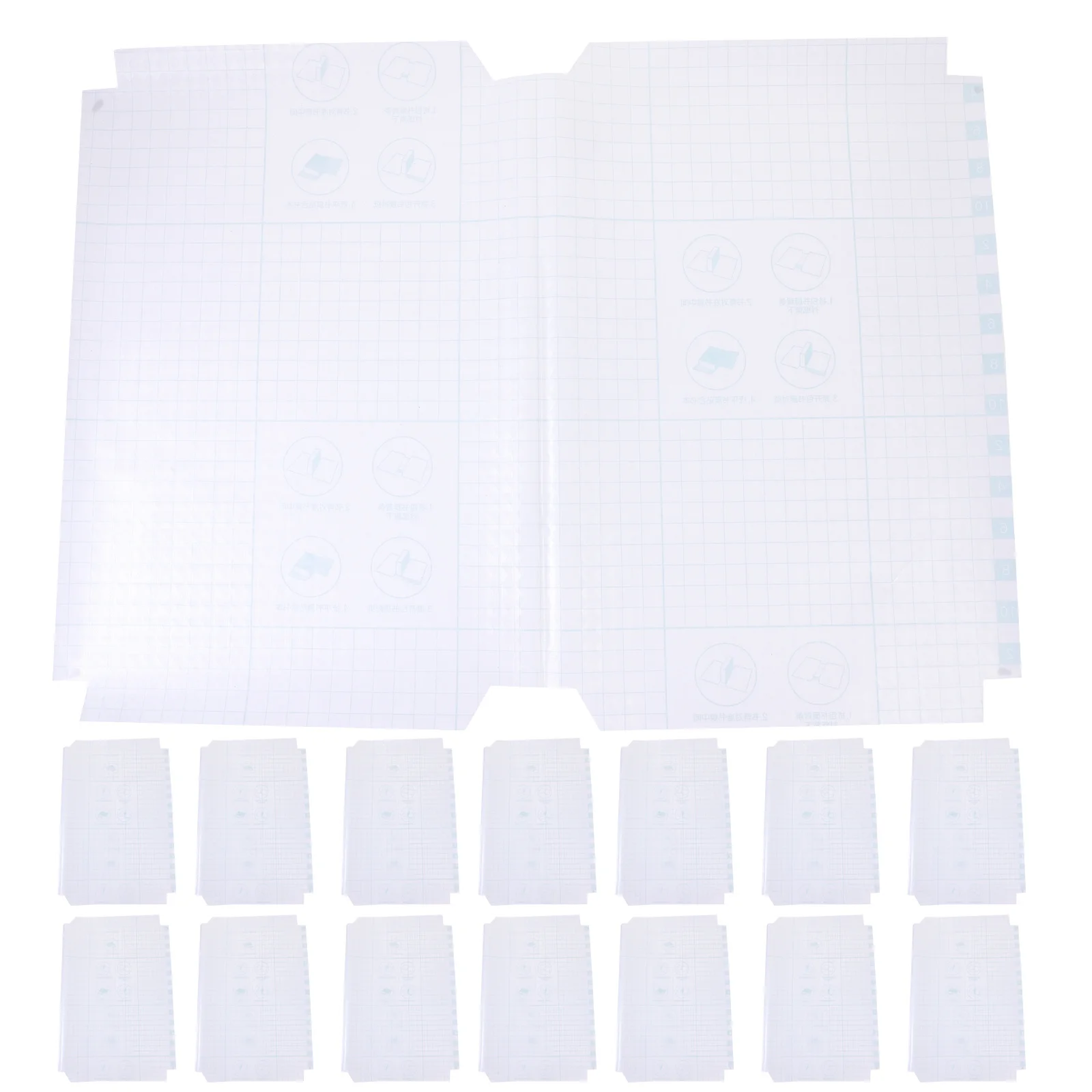 

30Pcs Transparent Plastic Book Protection Film Waterproof Cover Adjustable Book Sleeve for Students Textbook Cover