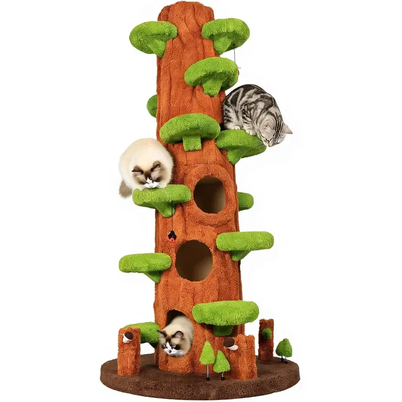 Cat Tree Tower for Indoor Cats 78.6 Tall Cat Tree Multi Level Furniture Activity Center with Scratching Posts Stand House