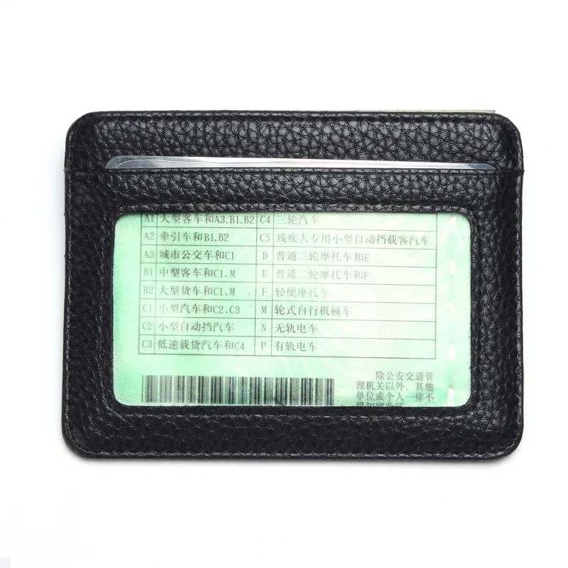 Ultra‑Thin Simple PU Leather Card Holder Mini Money Pouch Purse For Men Women ID Credit Card Portable Protective Wallet Case