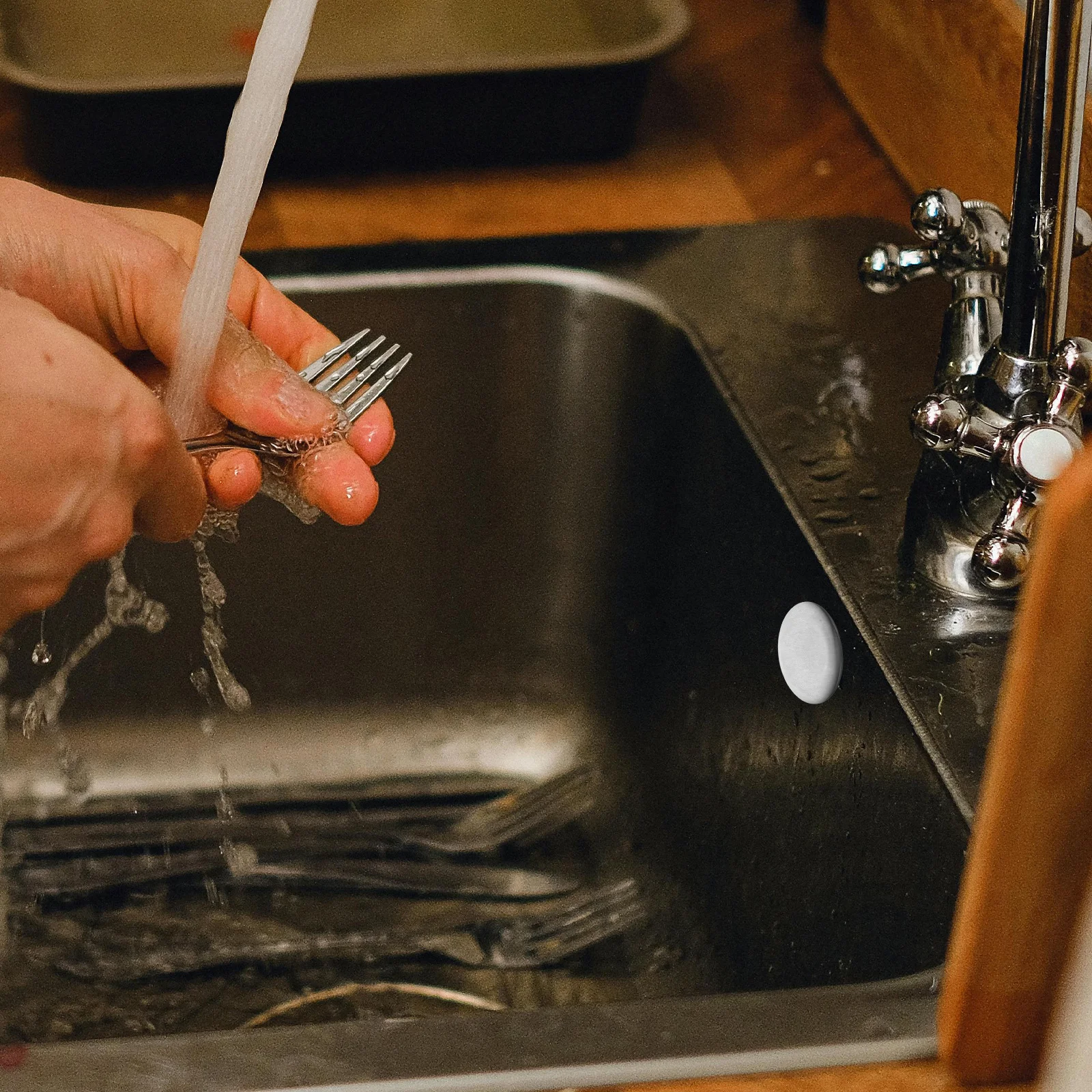 

4Pcs Stainless Steel Sink Hole Covers Kitchen Sink Hole Caps Faucet Soap Dispenser Cover Decorative Stopper Plug Drain Cap