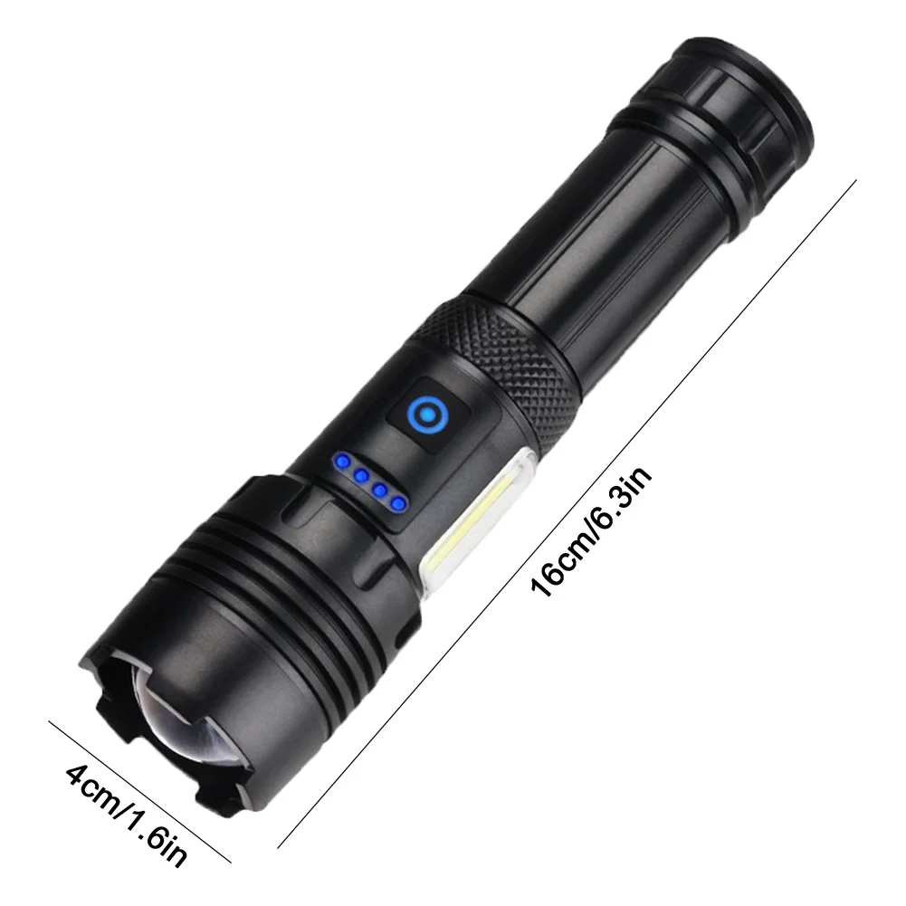 

Мощный светодиодный фонарик с высоким люменом, USB перезаряжаемый масштабируемый уличный фонарь для кемпинга для рыбалки на открытом воздухе, приключений