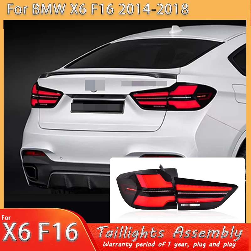

Задний фонарь для BMW F16 X6 X5 F15, светодиодный, 2014-2018, задний противотуманный фонарь, стоп-сигнал, указатель поворота, автомобильные аксессуары