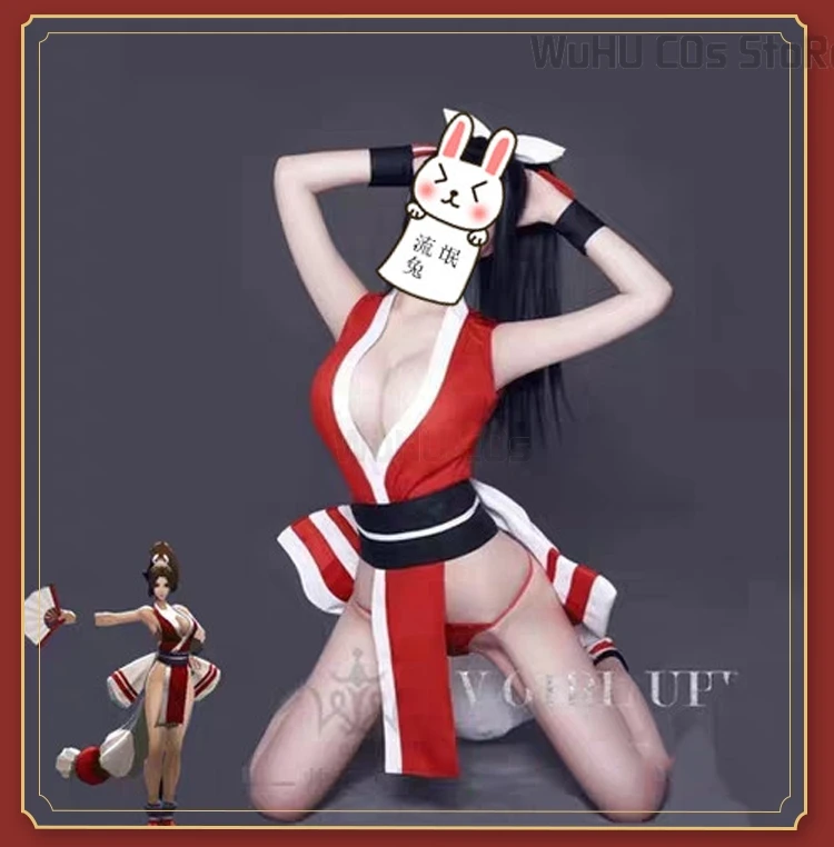 Kämpfer Mai Shira nui Cosplay Kostüm Perücke Spiel Kof Mai Rollenspiel sexy Outfit Kung Fu Halloween Phantasie Frauen Kleid Party Anzug