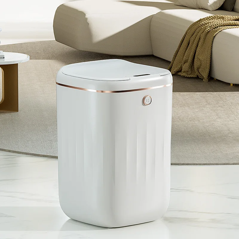 20L/22L Smart Trash Can Automatic Waterproof Electric Large Capacity Waste Kitchen Bathroom Bedroom Automatic Sensor Garbage