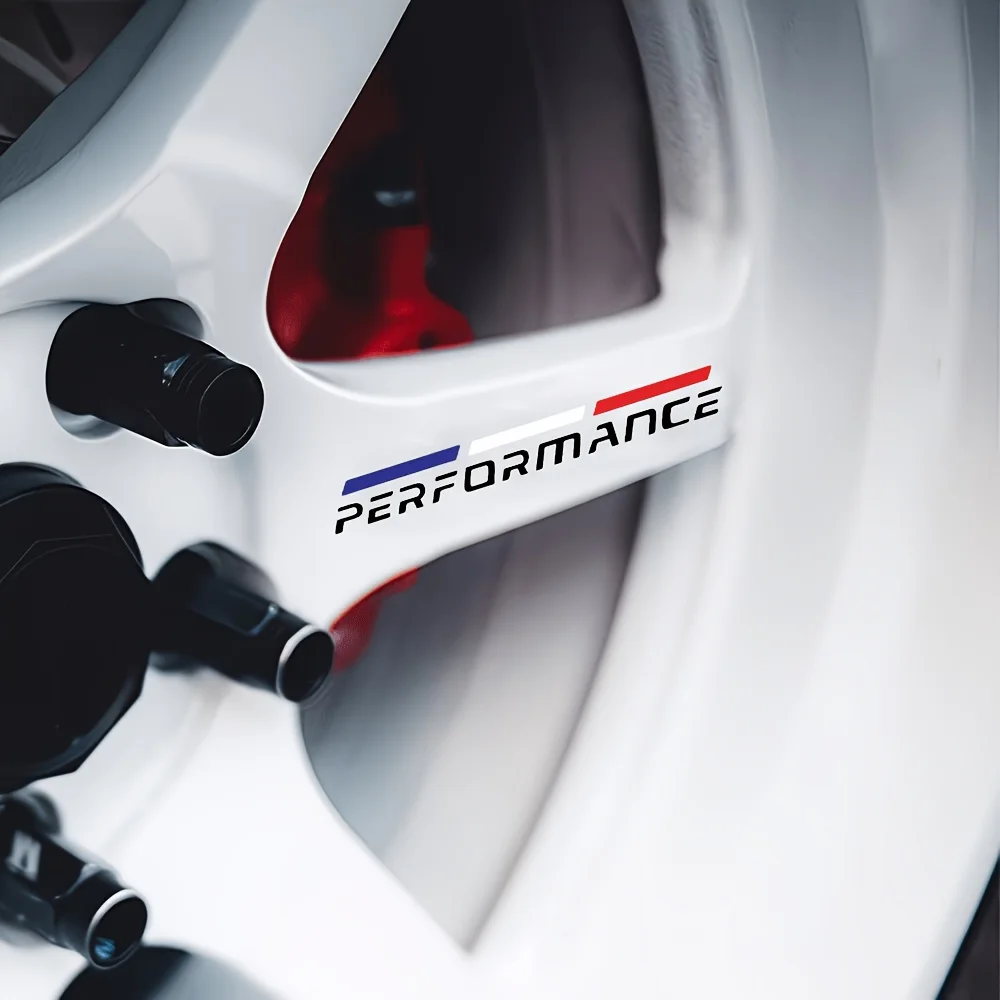 

4pcs Performance Car Motorcycle Wheel Rim Sticker Shiny Sport Look Decal Auto Styling