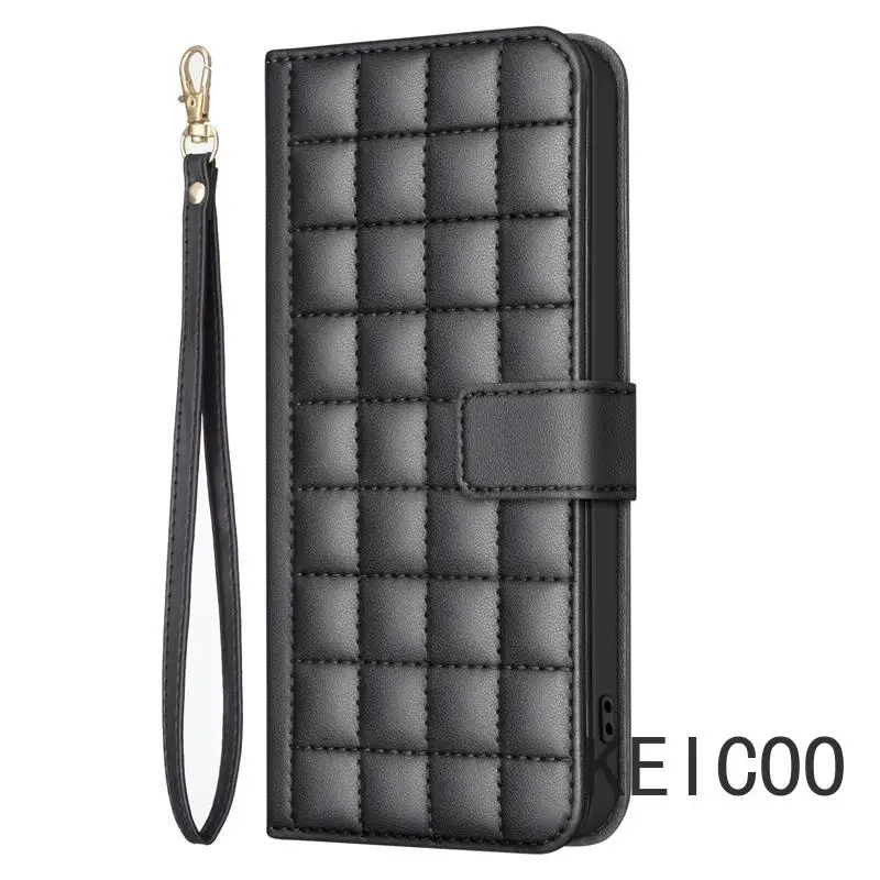 Flip Case for Funda Honor 200 Lite 100 90 Pro Magic6 Lite X9B X8B X7B X7A X6A X50i Cases Fashion Checkered Wallet Leather Cover