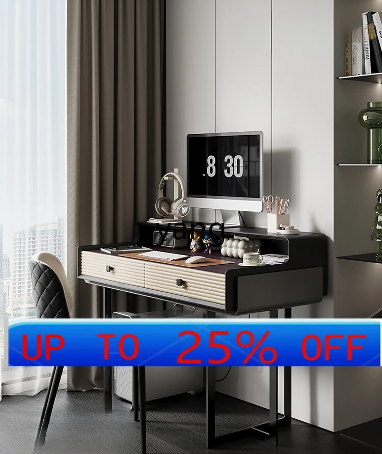 

YJQQ Italian minimalist desk household bedroom computer desk integrated