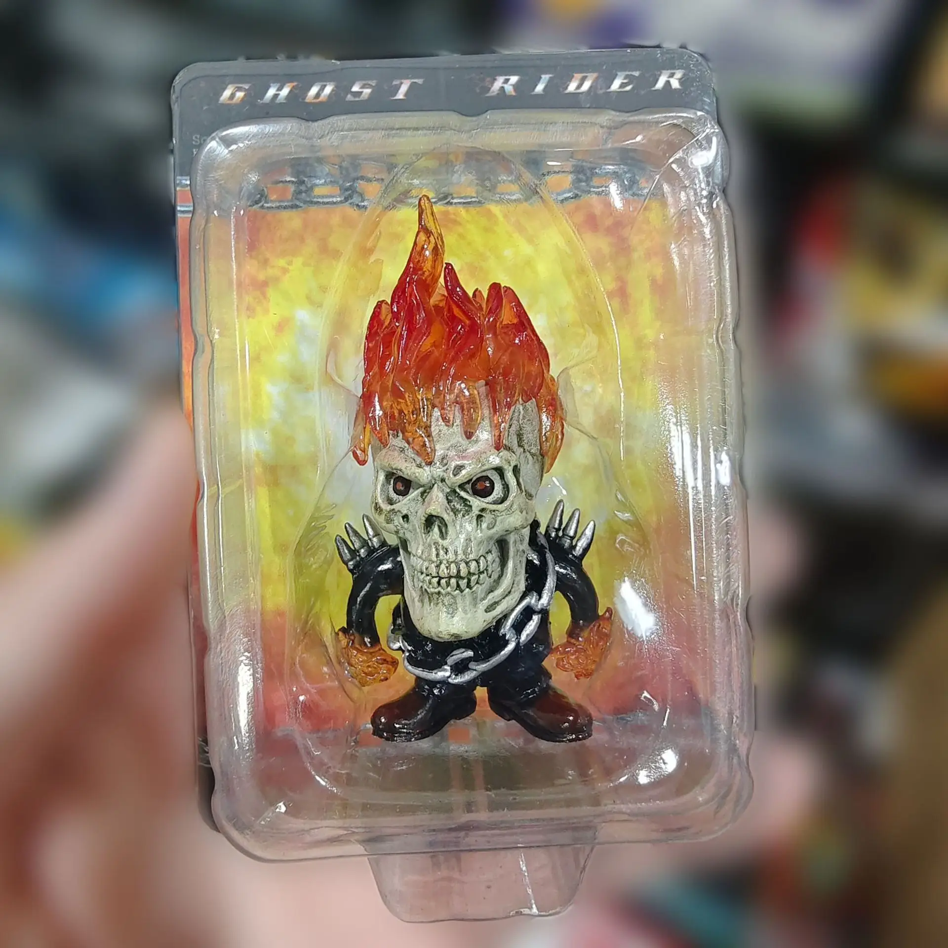 

Marvel Superhero Ghost Rider Mini Doll Decoration Car Toy Decoration Collection Desktop Decor Toy Gift for Friends