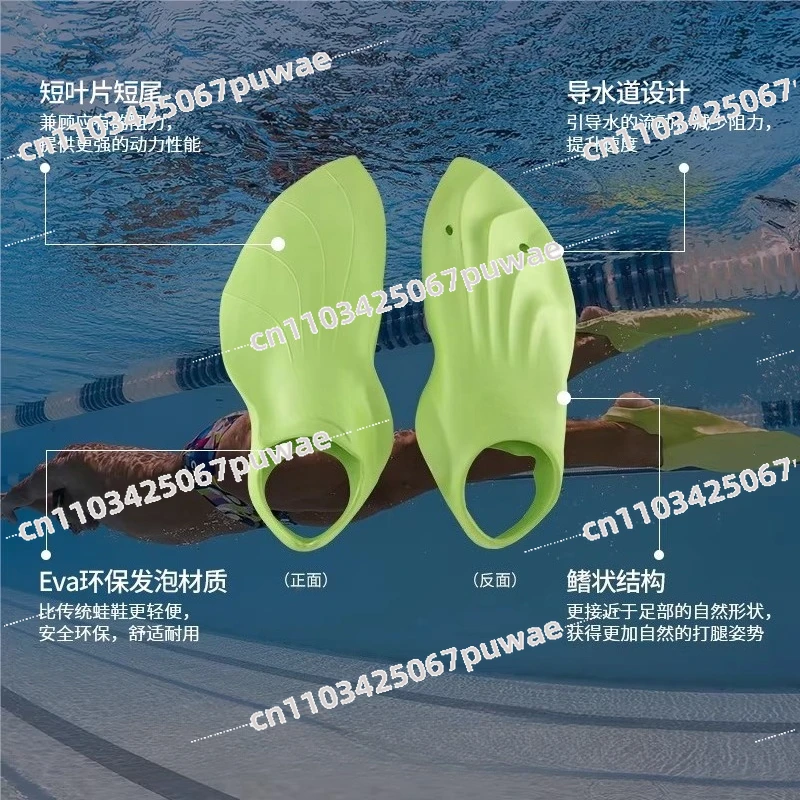 Short Swim Fins Snorkeling Flippers for Freestyle Swimming Training Gear