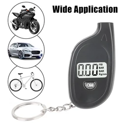 0-150Psi/10Bar Motorcycle Tire Pressure Gauge With Keychain Digital Meter Diagnostic Tool Dirt Bike Car Tyre Tester Accessories