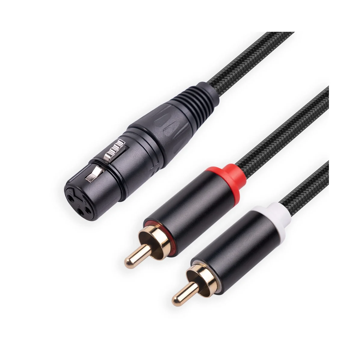 3 Pin XLR Female to Dual RCA Male Y Splitter Cable,Mixer Amplifier Audio Cable,Stereo Audio Interconnect Cable, 1 Meter