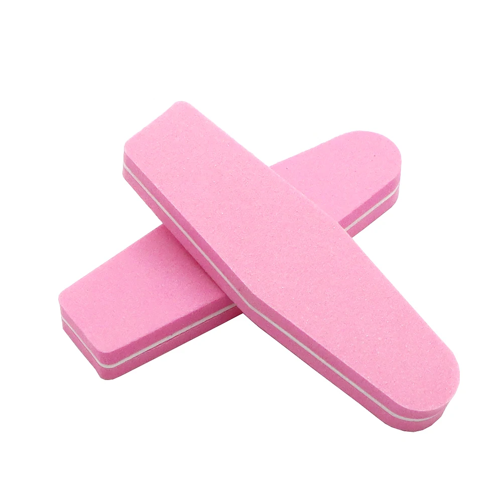 100Pcs/Bag Double Sided Sponge Nail Buffer Files 100 180 Grit Diamond Sanding Nails File Polishing Grinding Nail Care Tools Set